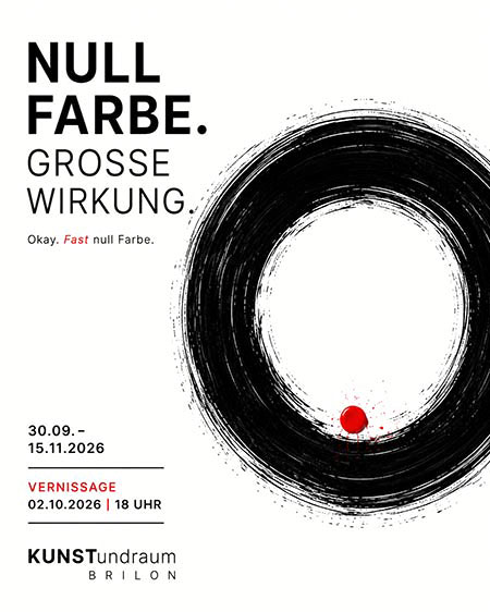 Flyer der Ausstellung Null Farbe. Gro�e Wirkung.