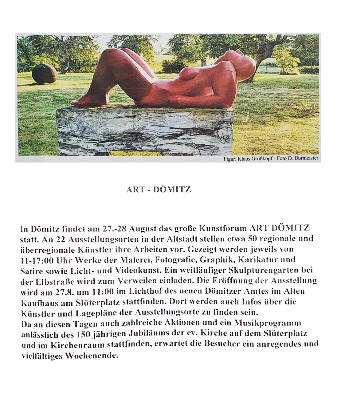 ART DÖMITZ Textblatt